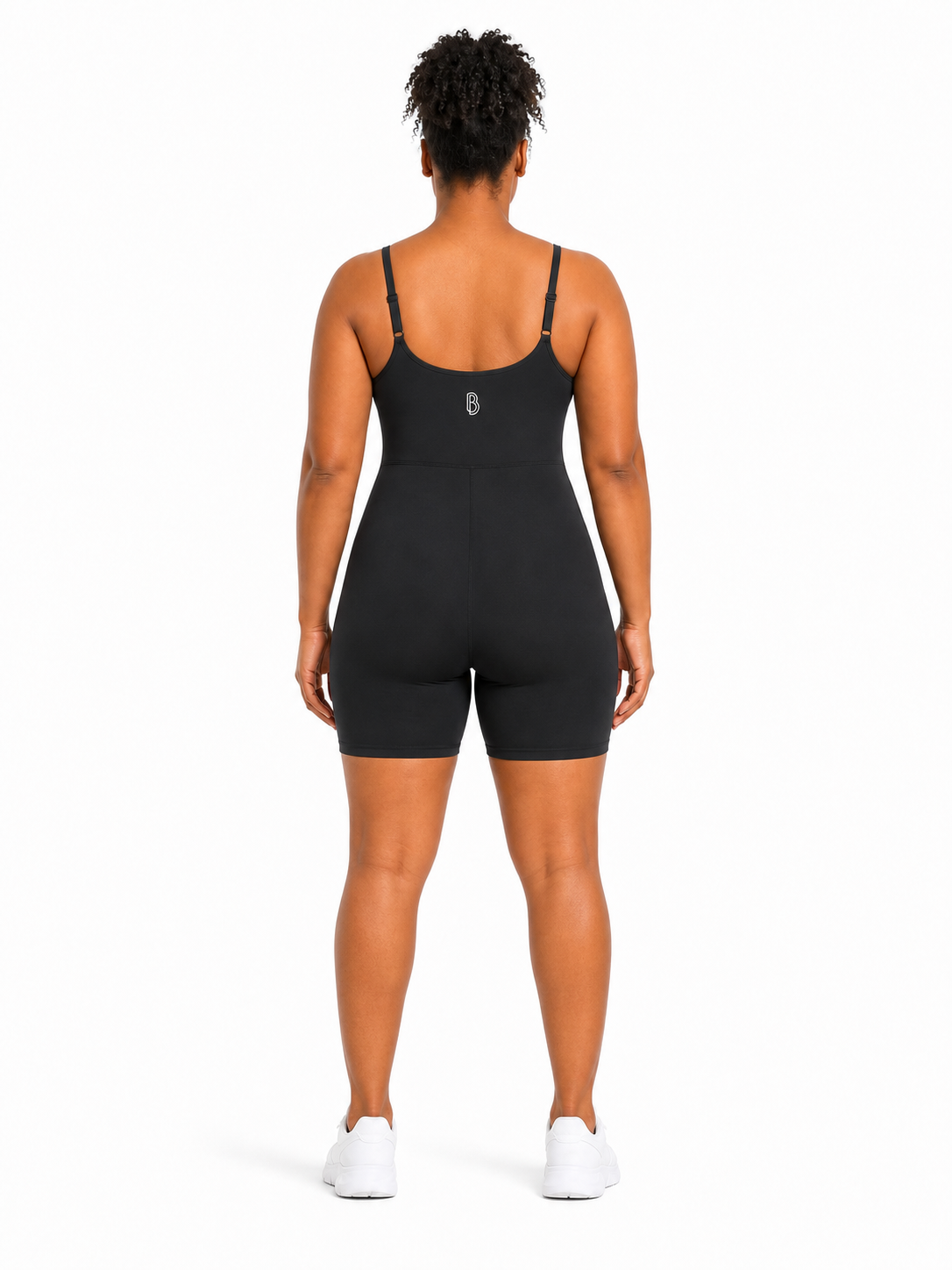 Women’s U-Neck Yoga Romper back model view
